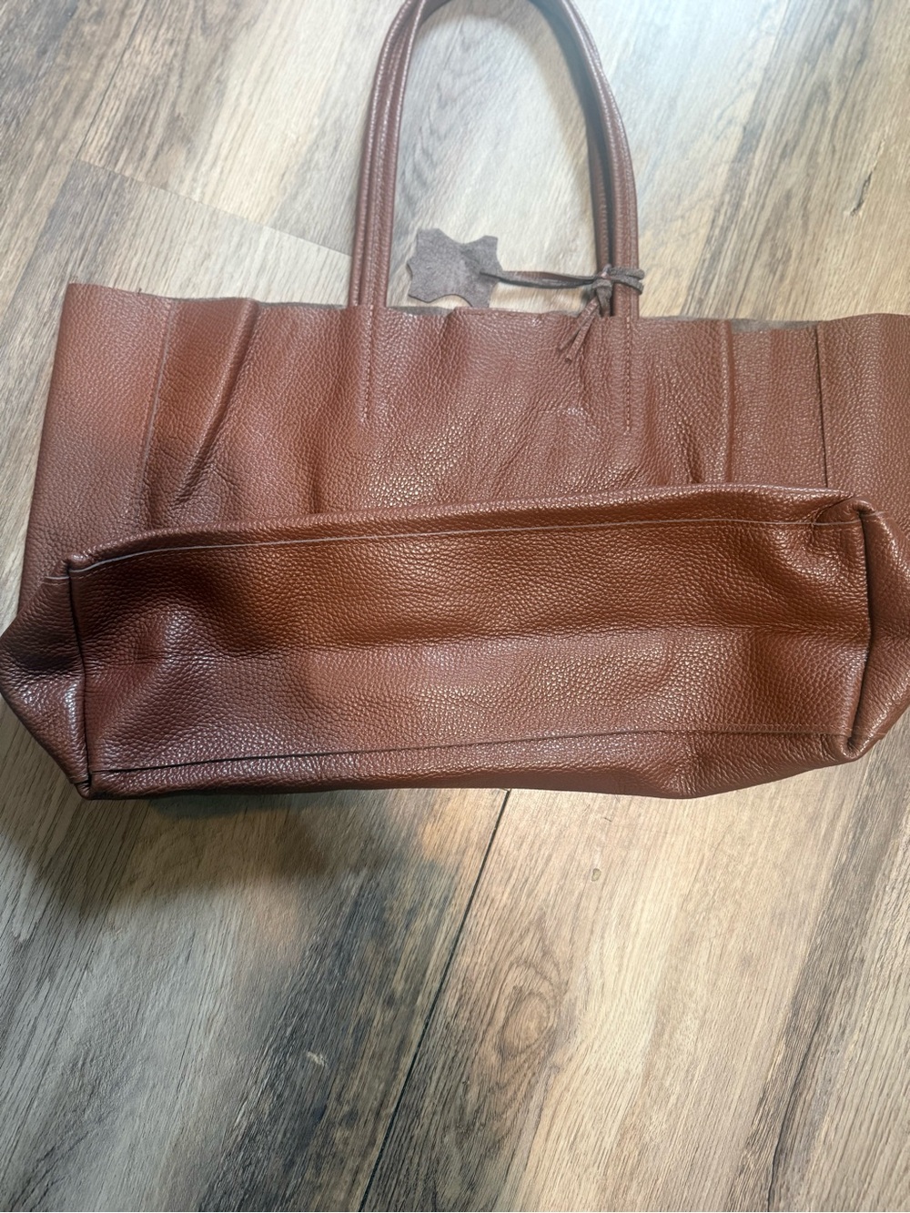 Brown Pebbled Leather like tote